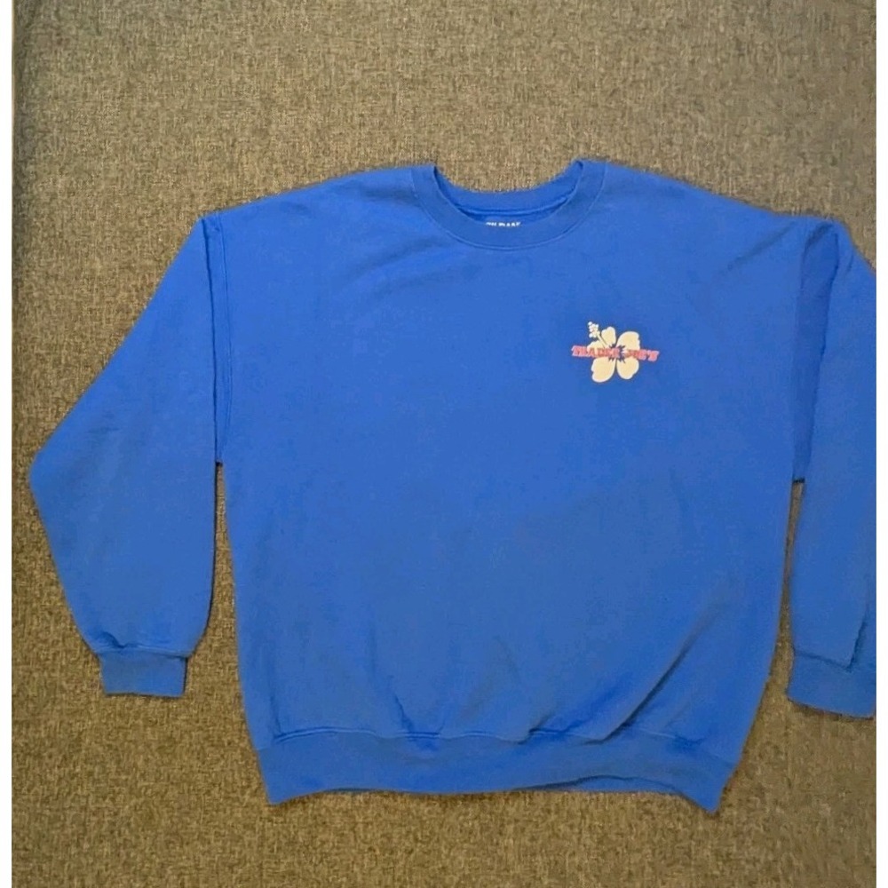 Trader Joe's Grocery Store Double-Sided Floral Logo Sweatshirt Long Sleeve XL